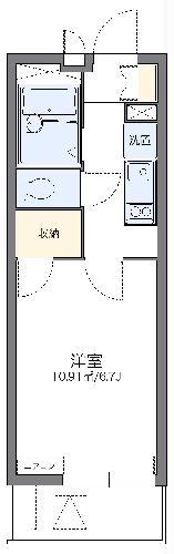 レオパレスMAKEARROWIII(1K/1階)の間取り写真