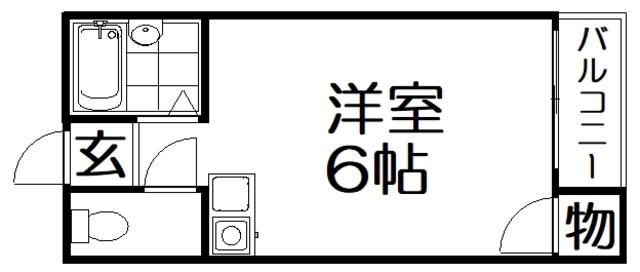 スクエアコート津田(ワンルーム/3階)の間取り写真