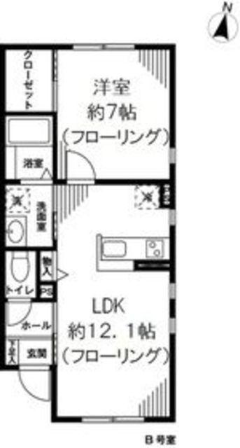 BIEN KAGURAZAKA(1LDK/1階)の間取り写真