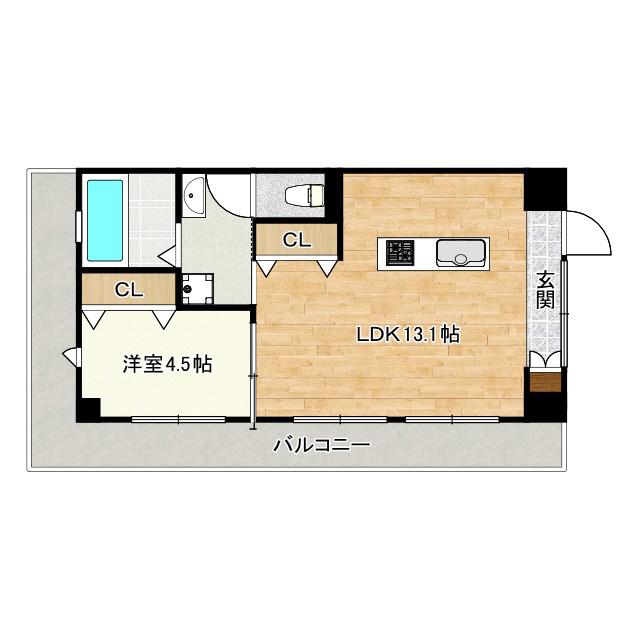 VIORA(1LDK/2階)の間取り写真