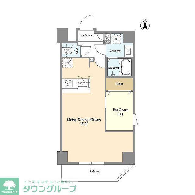 アルファコート谷在家(1LDK/5階)の間取り写真