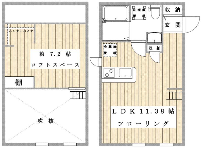 プリマ芹が谷壱番館(ワンルーム/2階)の間取り写真