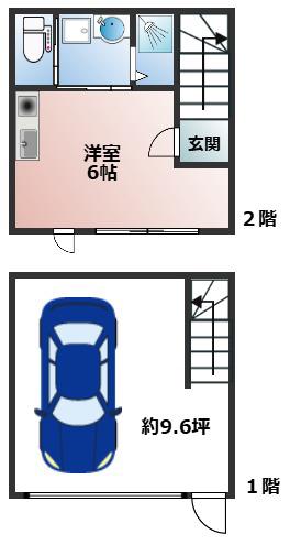 ラフマート今津(1SK/1階)の間取り写真