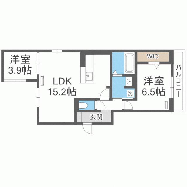 スターブル(2LDK/1階)の間取り写真