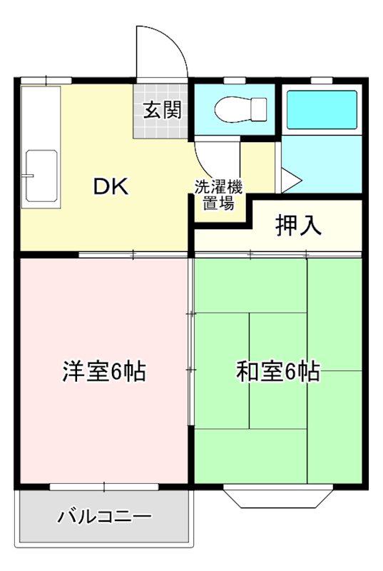 GR-IV前田新町(2DK/2階)の間取り写真