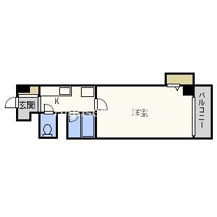 アーバン千林A棟(1K/1階)の間取り写真