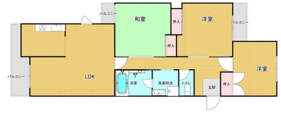 新檜尾台第4次(3LDK/2階)の間取り写真