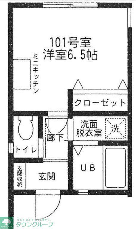 小田急線 梅ケ丘駅 徒歩6分 3階建 築10年(ワンルーム/1階)の間取り写真