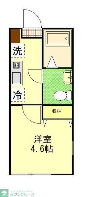プライア読売ランド前(1K/1階)の間取り写真