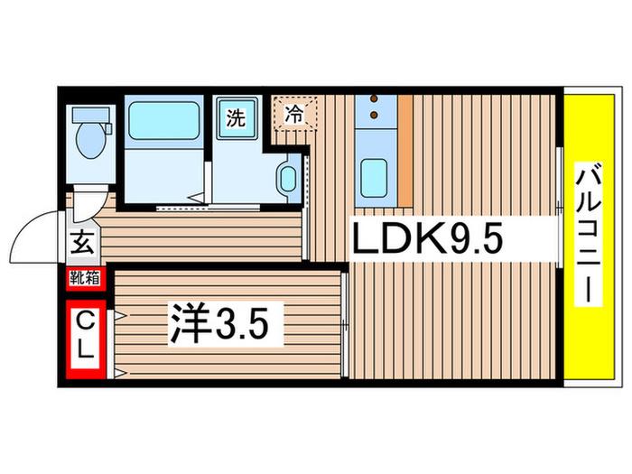 ARRIVO TRES(1LDK/2階)の間取り写真