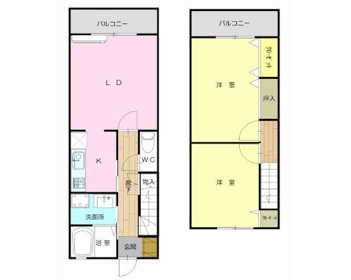TERA‐HOUSE(2LDK/1階)の間取り写真