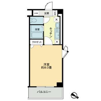 ベレーサ本山(1K/3階)の間取り写真