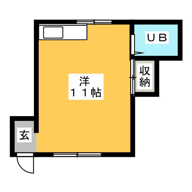 ハイム栄III(ワンルーム/1階)の間取り写真