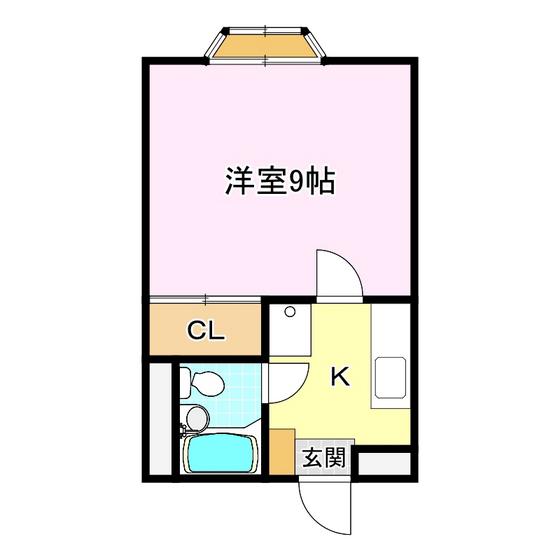 サンライズ赤木(1K/2階)の間取り写真