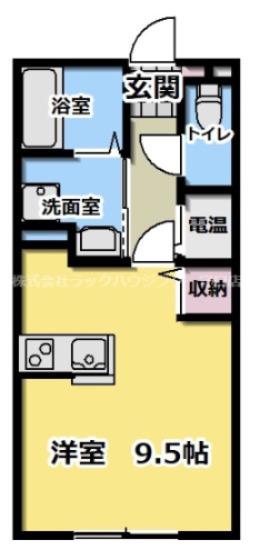 新森グリーンハイツ(1K/1階)の間取り写真