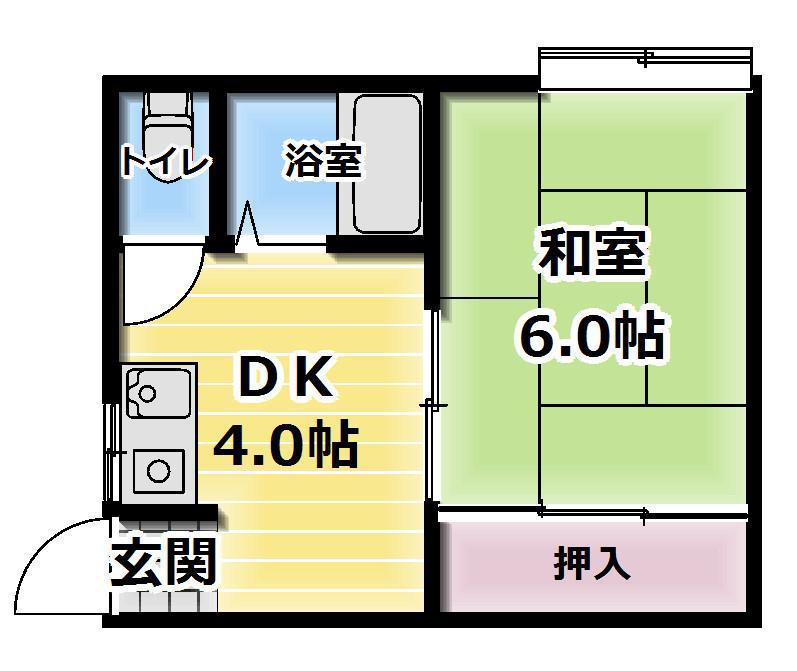 オリエントハイツ(1DK/1階)の間取り写真