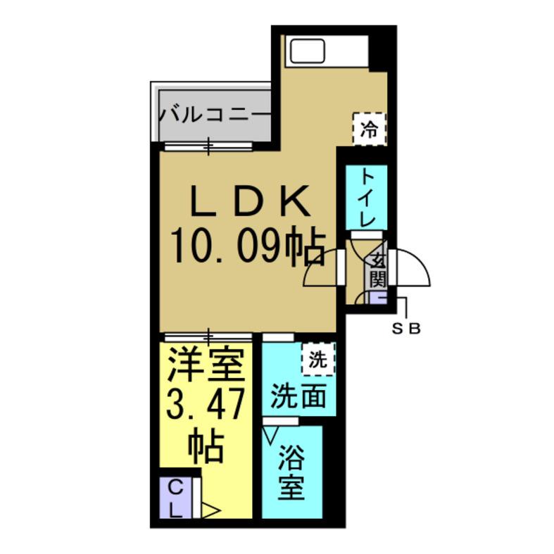JACK HARAMATSUI(1LDK/1階)の間取り写真