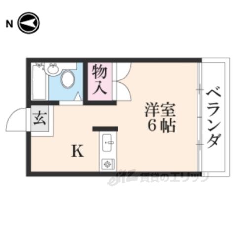 ロイヤルメゾン向日町(1K/2階)の間取り写真