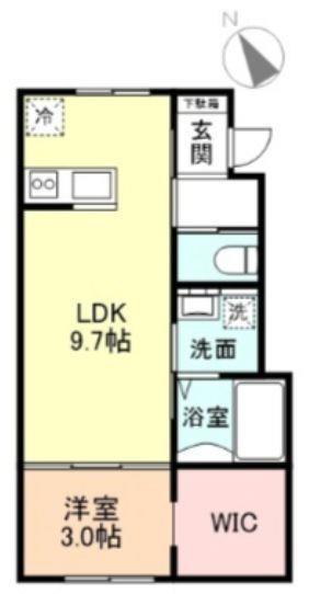 NEO五福(1LDK/2階)の間取り写真