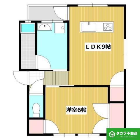 東和荘B棟(1LDK/4階)の間取り写真