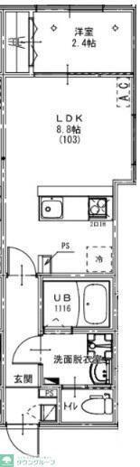 KEIAI RESIDENCE 宮原II(1LDK/2階)の間取り写真