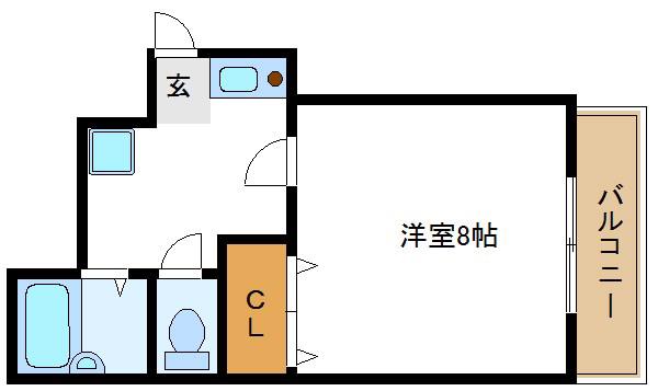 永和第2ビル(1K/4階)の間取り写真