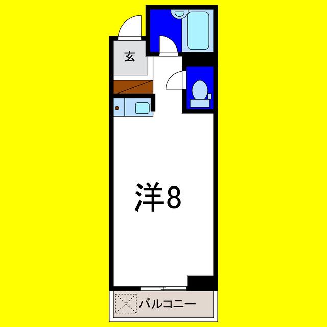 ハイツ21(ワンルーム/2階)の間取り写真