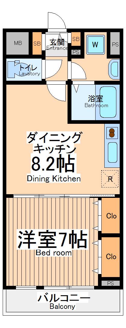 エスペラール(1DK/3階)の間取り写真