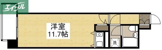 朝日プラザ岡山サウスフロント(ワンルーム/3階)の間取り写真