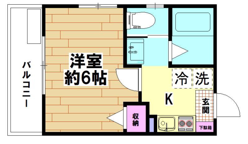 G.LIENV(1K/3階)の間取り写真