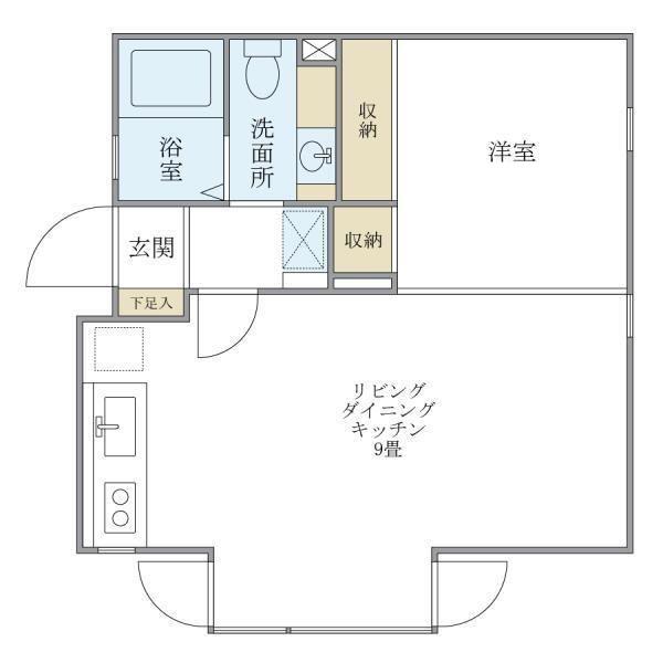 ヴィラージオ211(1LDK/2階)の間取り写真