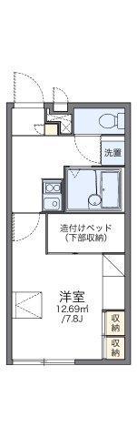 レオパレス ハーモニー(1K/1階)の間取り写真