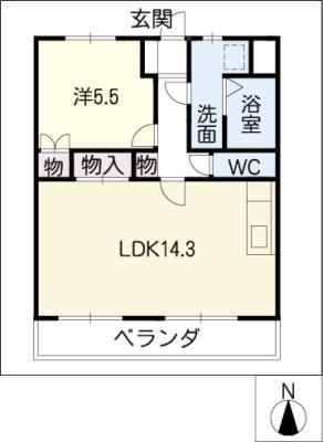 アートキャッスル(1LDK/3階)の間取り写真