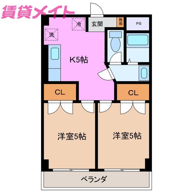 NEXTAGE B(2K/3階)の間取り写真