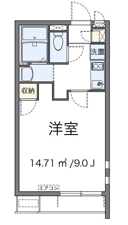 西武池袋線 仏子駅 徒歩7分 2階建 築8年(1K/1階)の間取り写真