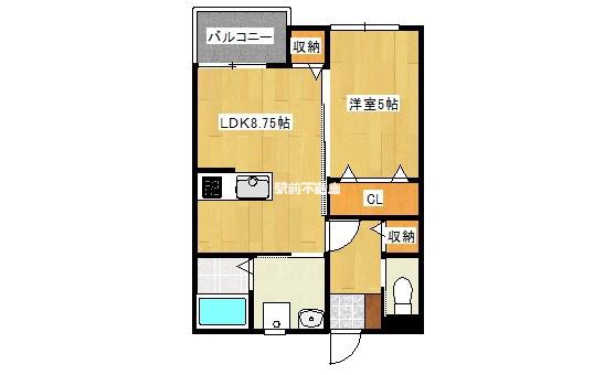 T-REGNO筑紫町(1LDK/1階)の間取り写真