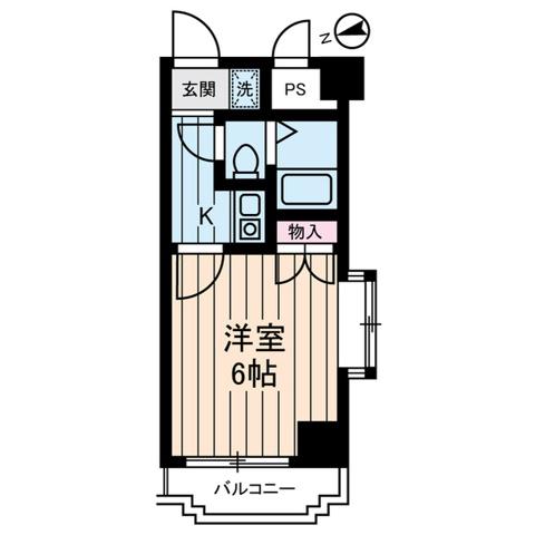 ダイホープラザ調布(1K/3階)の間取り写真