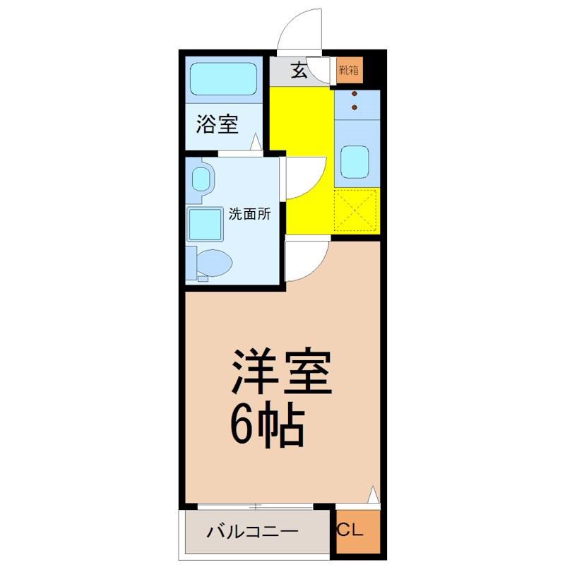 プラージュ柴田(1K/1階)の間取り写真