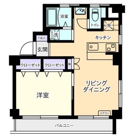 シャトーサンケイ(1LDK/1階)の間取り写真