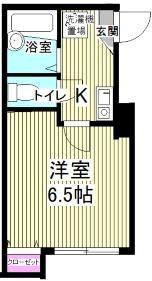 リバーサイド滝頭B棟(1K/3階)の間取り写真