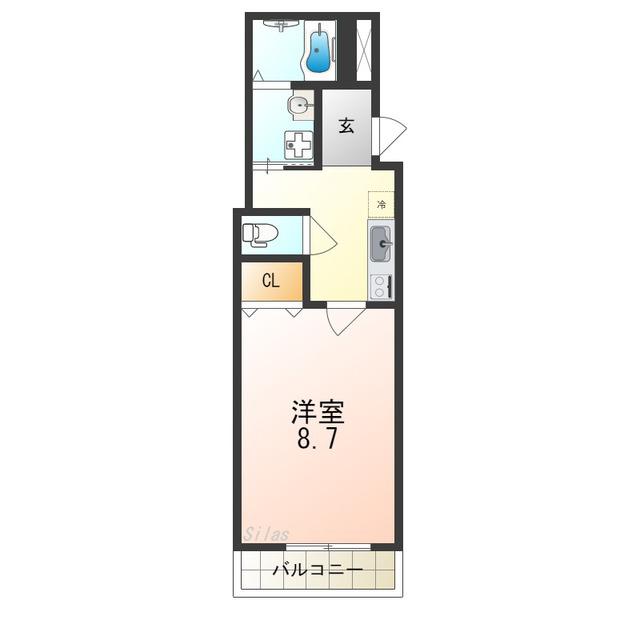 フジパレス東羽衣I番館(1K/3階)の間取り写真