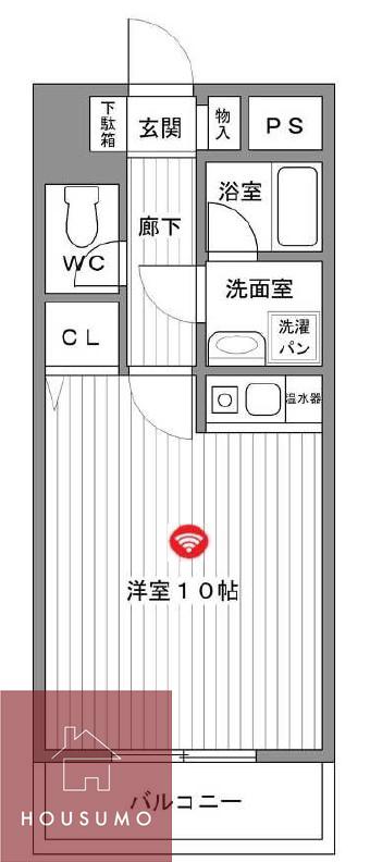 サニーセレクトコーポ(ワンルーム/4階)の間取り写真