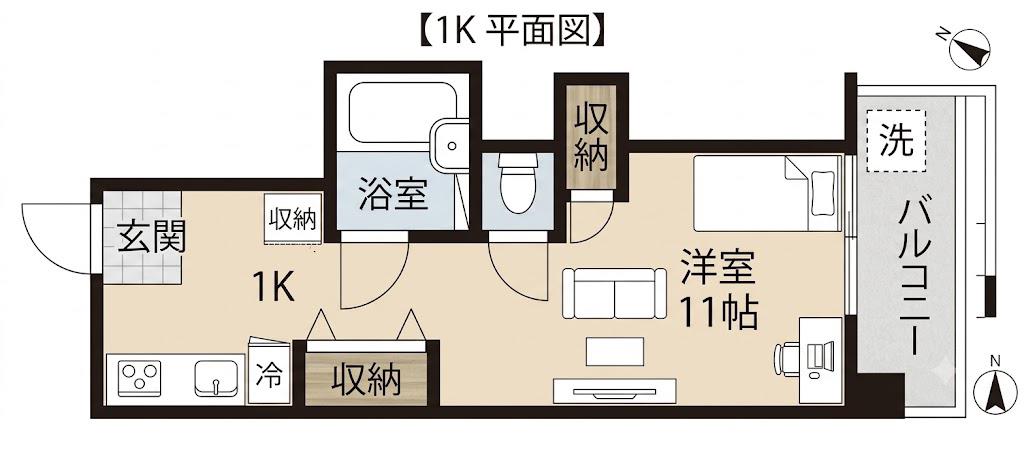 ウィンディア五日市(ワンルーム/4階)の間取り写真