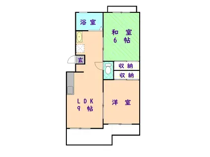 諏訪台マンション(2LDK/3階)の間取り写真