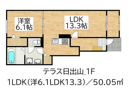 ナイス ハッシー I(1LDK/1階)の間取り写真