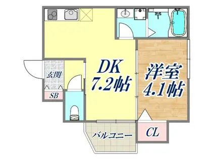 大和田マンション(1DK/2階)の間取り写真