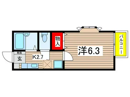 コーコ日吉台(1K/1階)の間取り写真