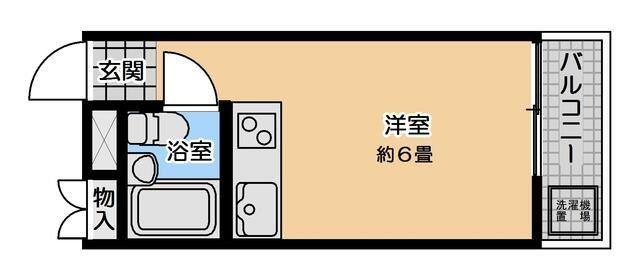 サミーズハウス金沢(ワンルーム/2階)の間取り写真