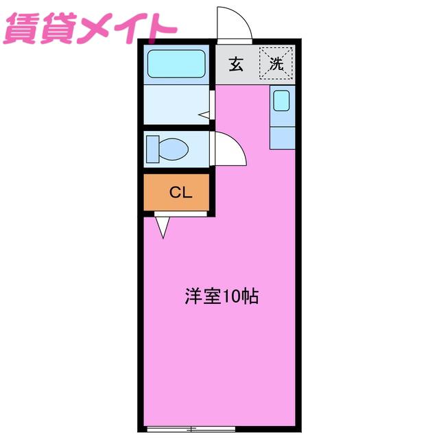 メゾンアミアミ(ワンルーム/2階)の間取り写真