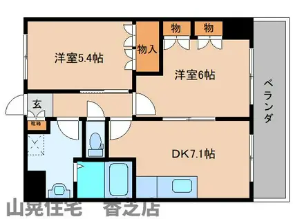 パステルコート二上(2DK/2階)の間取り写真